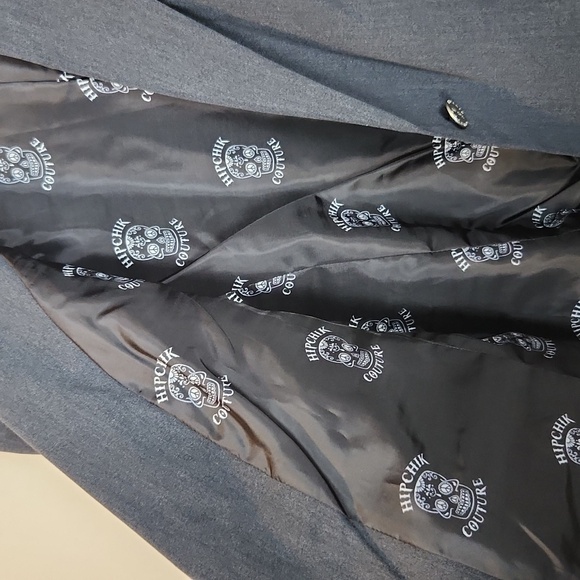 Hipchik Couture‎ Plain Dark Gray Blazer Size 10 - Picture 11 of 12